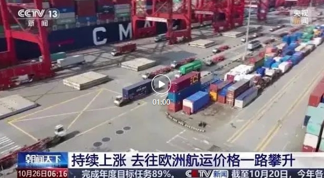 央視關注：去往歐洲航運價格一路攀升！外貿企業如何應對？
